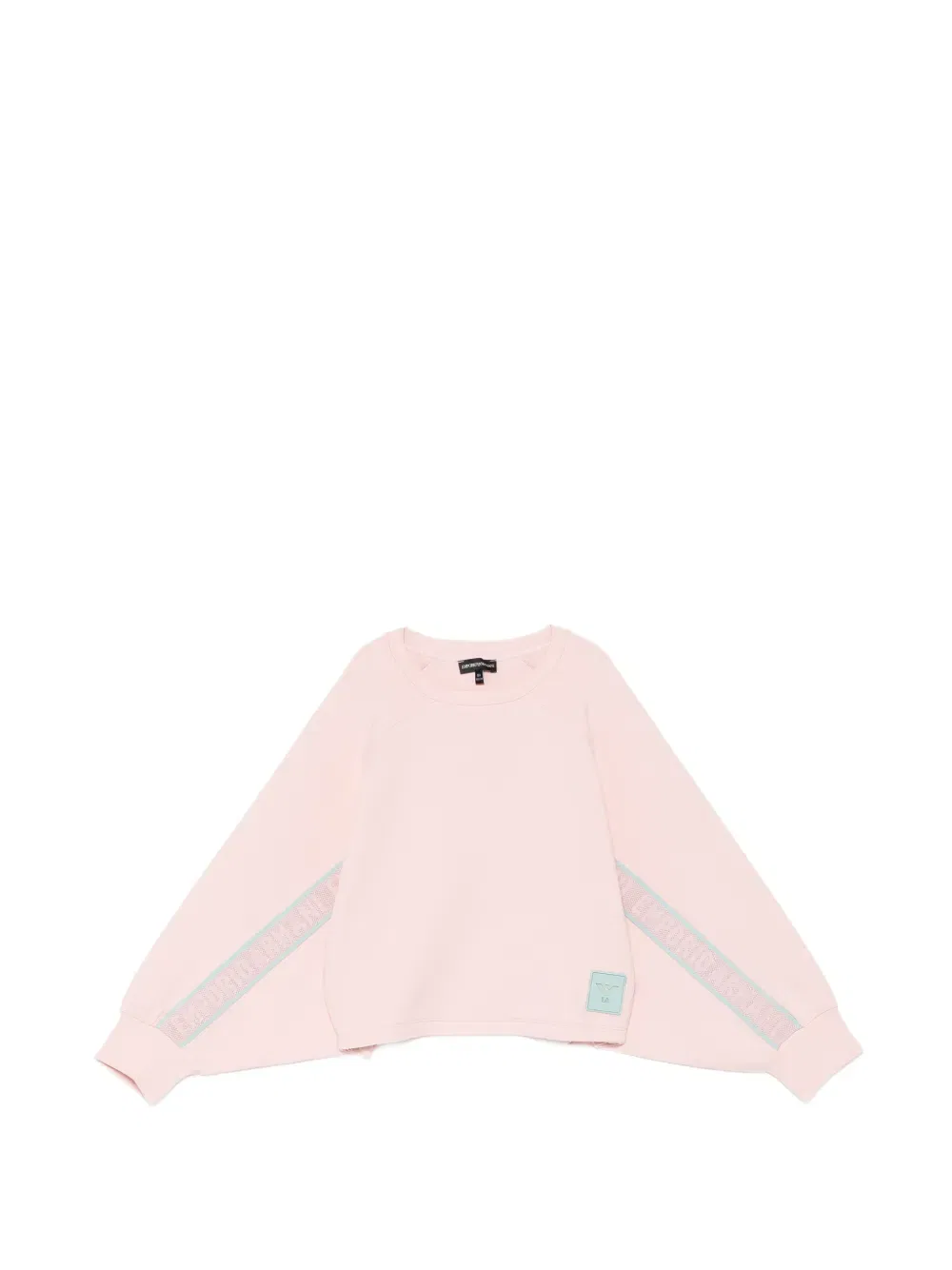 Толстовка с логотипом Logo-tape Emporio Armani Kids, розовый