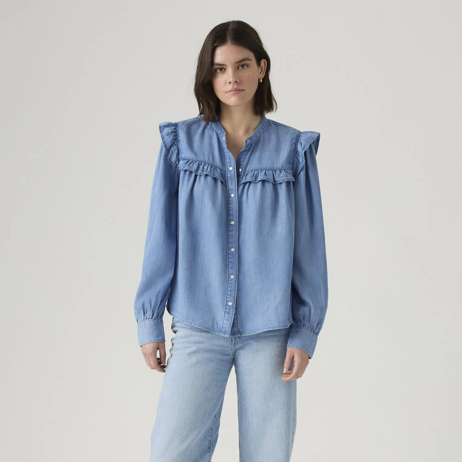 Блузка с длинными рукавами Gianna Levi's, Medium Wash — фото 2