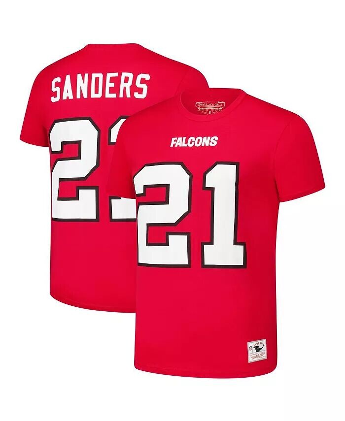 

Мужская красная футболка с именем и номером бывшего игрока Deion Sanders Atlanta Falcons Mitchell & Ness