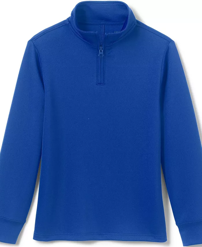 

Детская активная толстовка с молнией на четверть Lands' End, синий