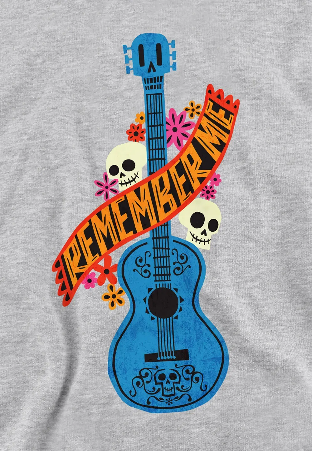 Детский худи Coco Remember Me Guitar With Skulls Disney, серый — фото 2