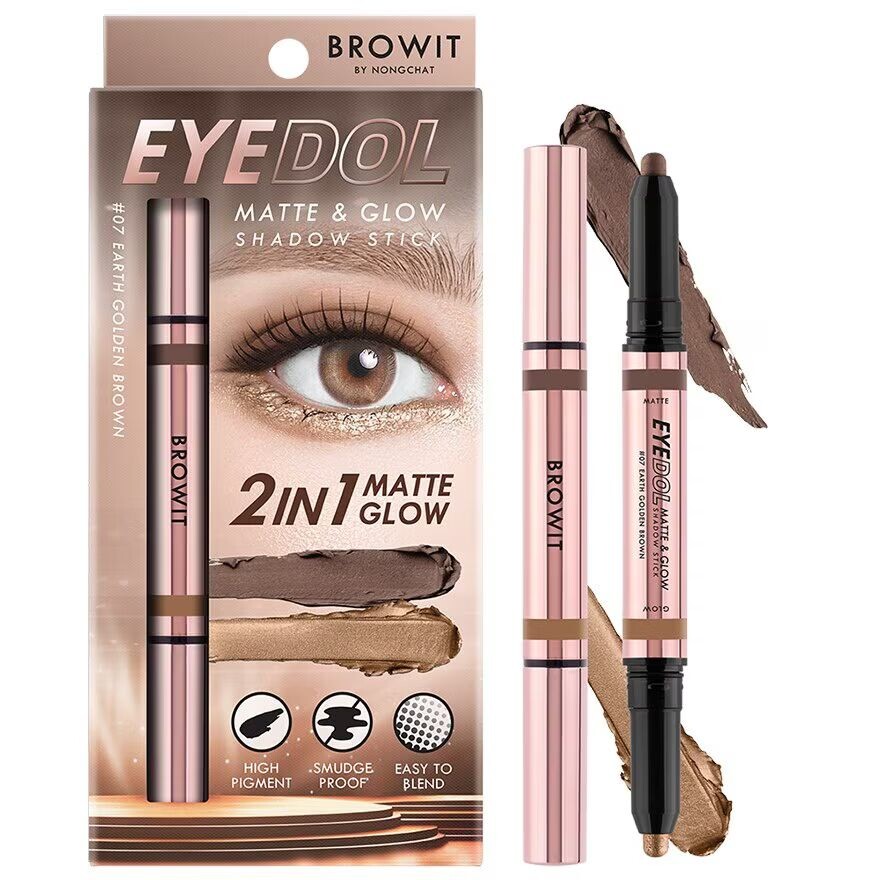 

Browit Eyedol Matte And Glow Shadow Stick 1г. 07 Земля Золотисто-Коричневый, Earth Golden Brown