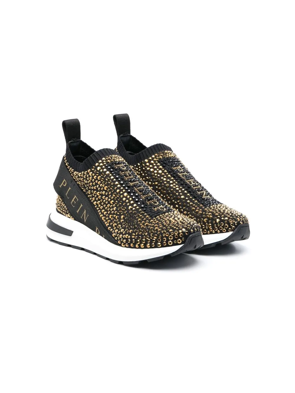 

Слипоны с логотипом Philipp Plein Junior, черный