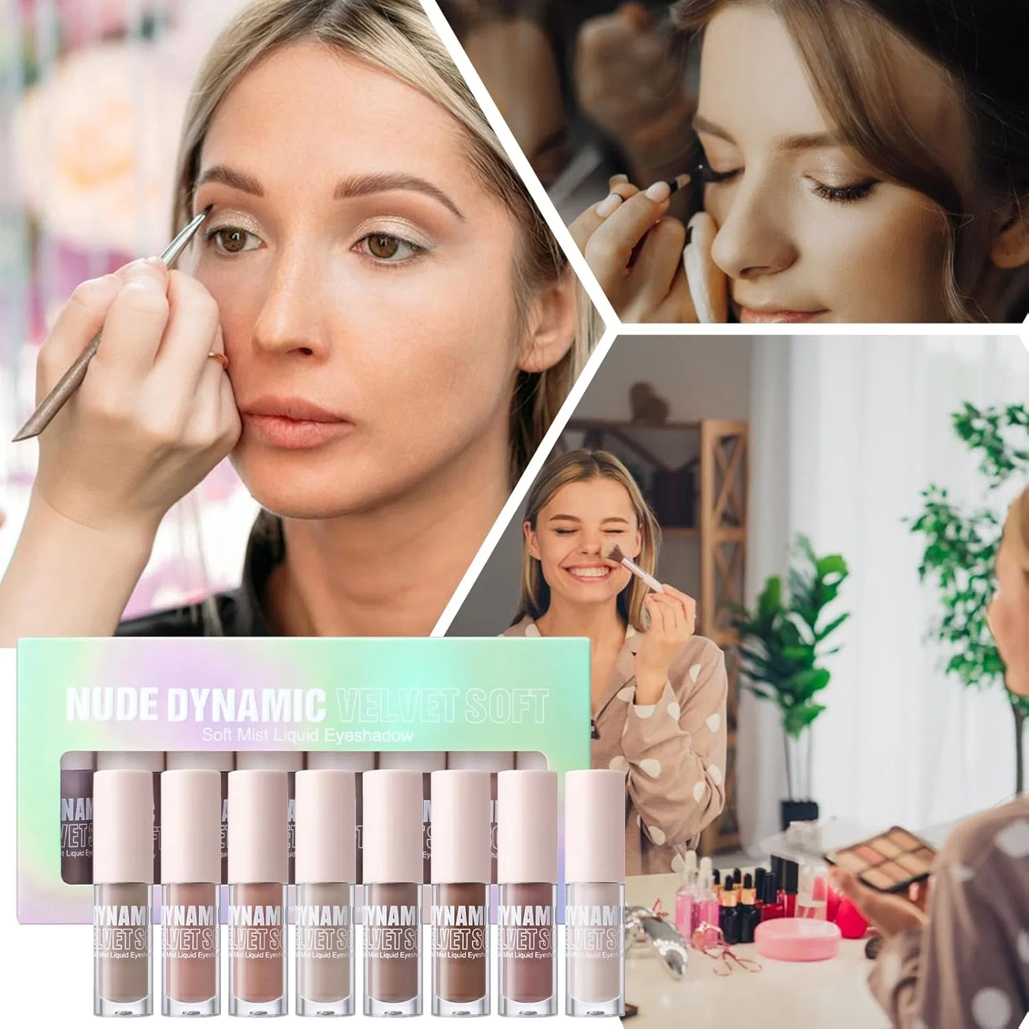 Тени для век жидкие матовые Neutral Color 8 цветов — фото 4