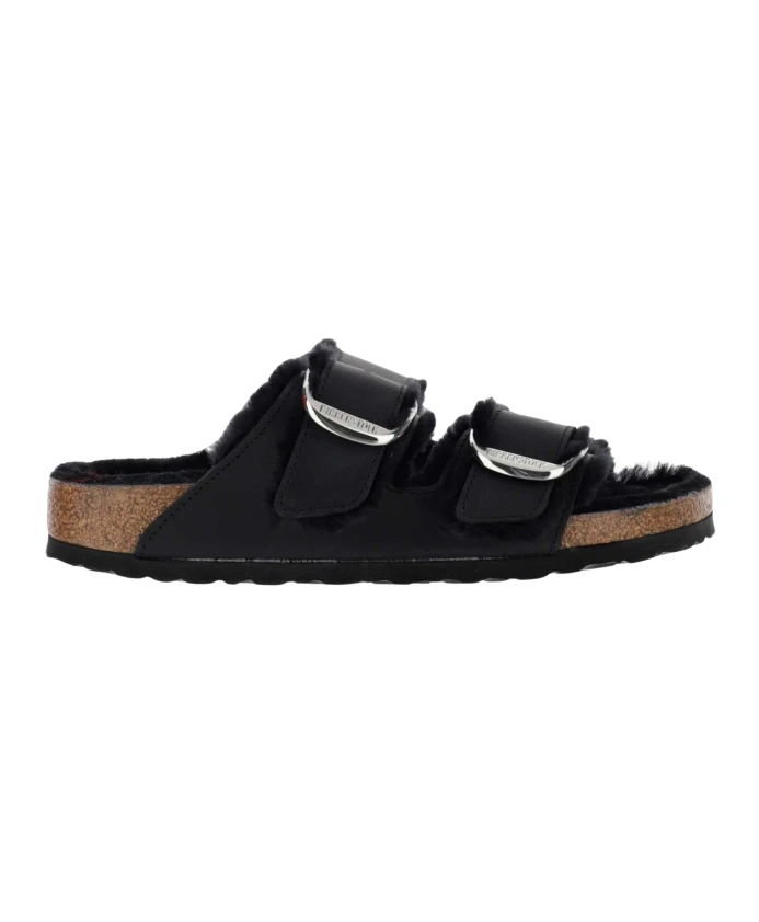 

Замшевые босоножки из овчины Birkenstock, черный