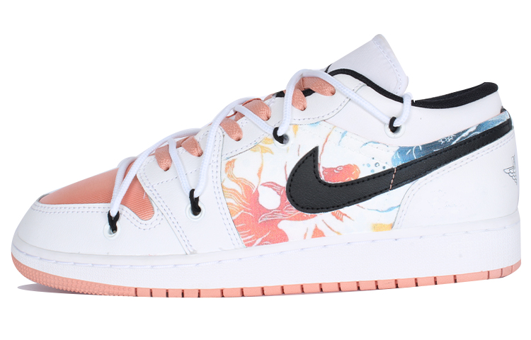 

Кроссовки Air Jordan 1 Vintage Basketball Shoes Women's Low-top Pink/white/black, розовый