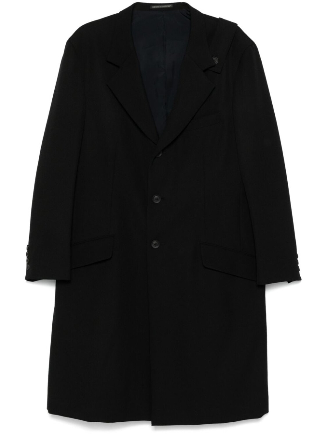 

Yohji Yamamoto пальто с потайной застежкой, черный
