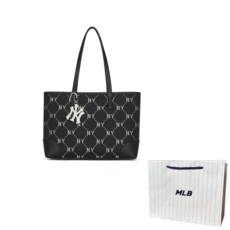 

MLB Полиэстеровая студенческая сумка-тоут, Black+Shopping Bag