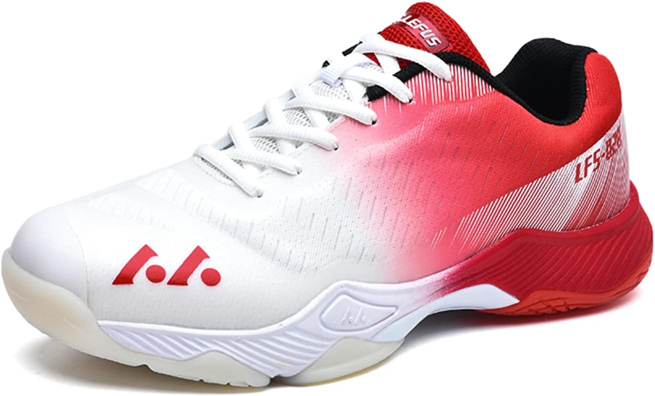 

Мужские бадминтонные туфли для зала, устойчивые, противоскользящие, для ракетбола, сквоша, волейбола, пиклболла, низкие тренировочные кроссовки Missletty, красный