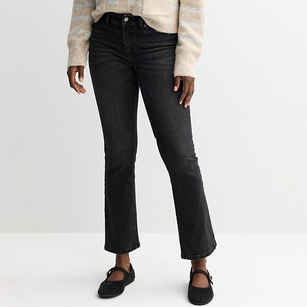 

Женские джинсы mid-rise bootcut Sonoma Goods For Life, Black Wash