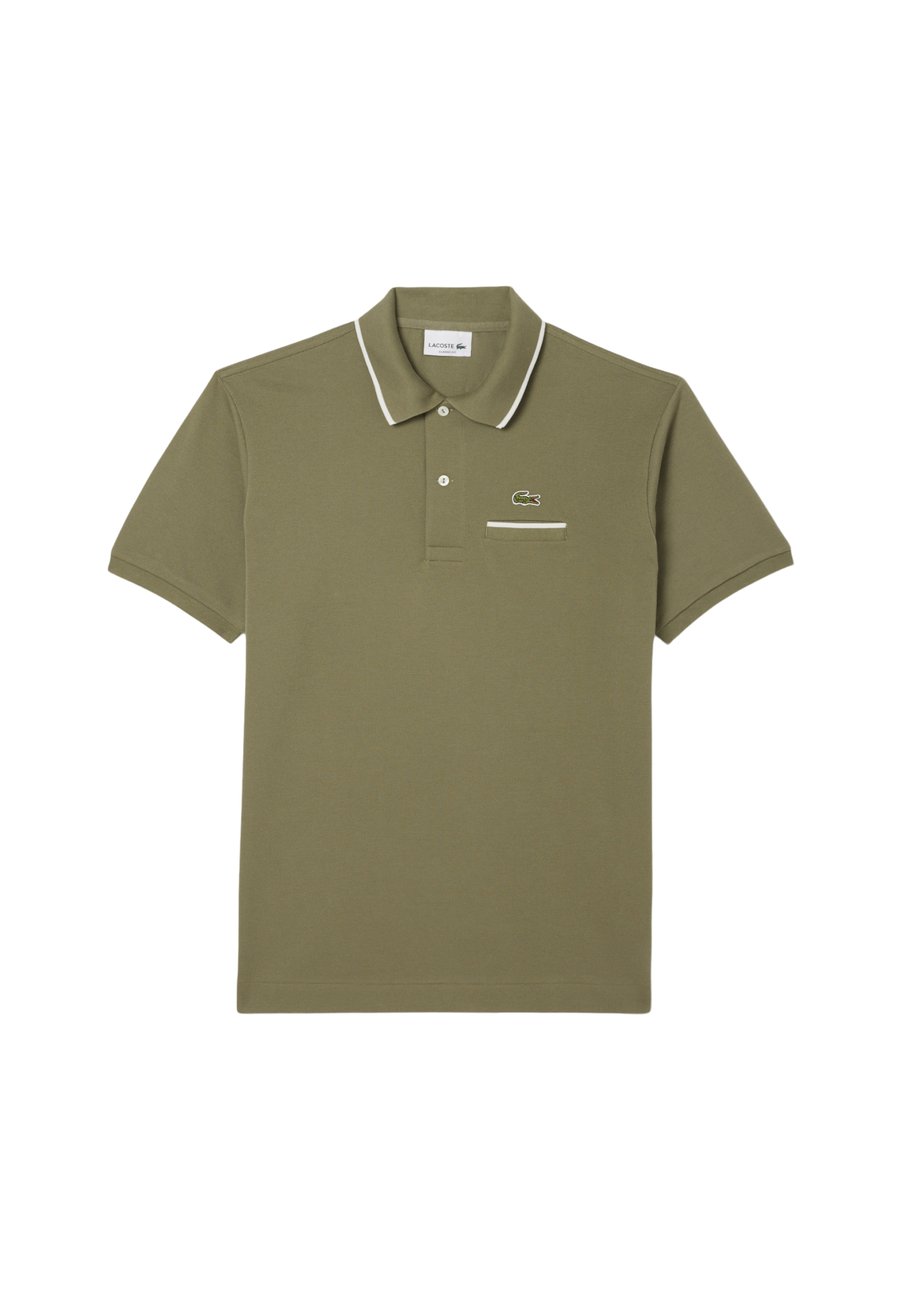 Поло Lacoste Polo shirt, Vert Blanc-Rgr/Green — фото 4