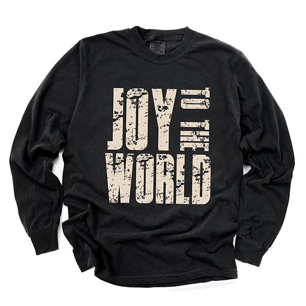 

Футболка с длинным рукавом Joy to the world block distressed Simply Sage Market, Black, Черный, Футболка с длинным рукавом Joy to the world block distressed Simply Sage Market, Black