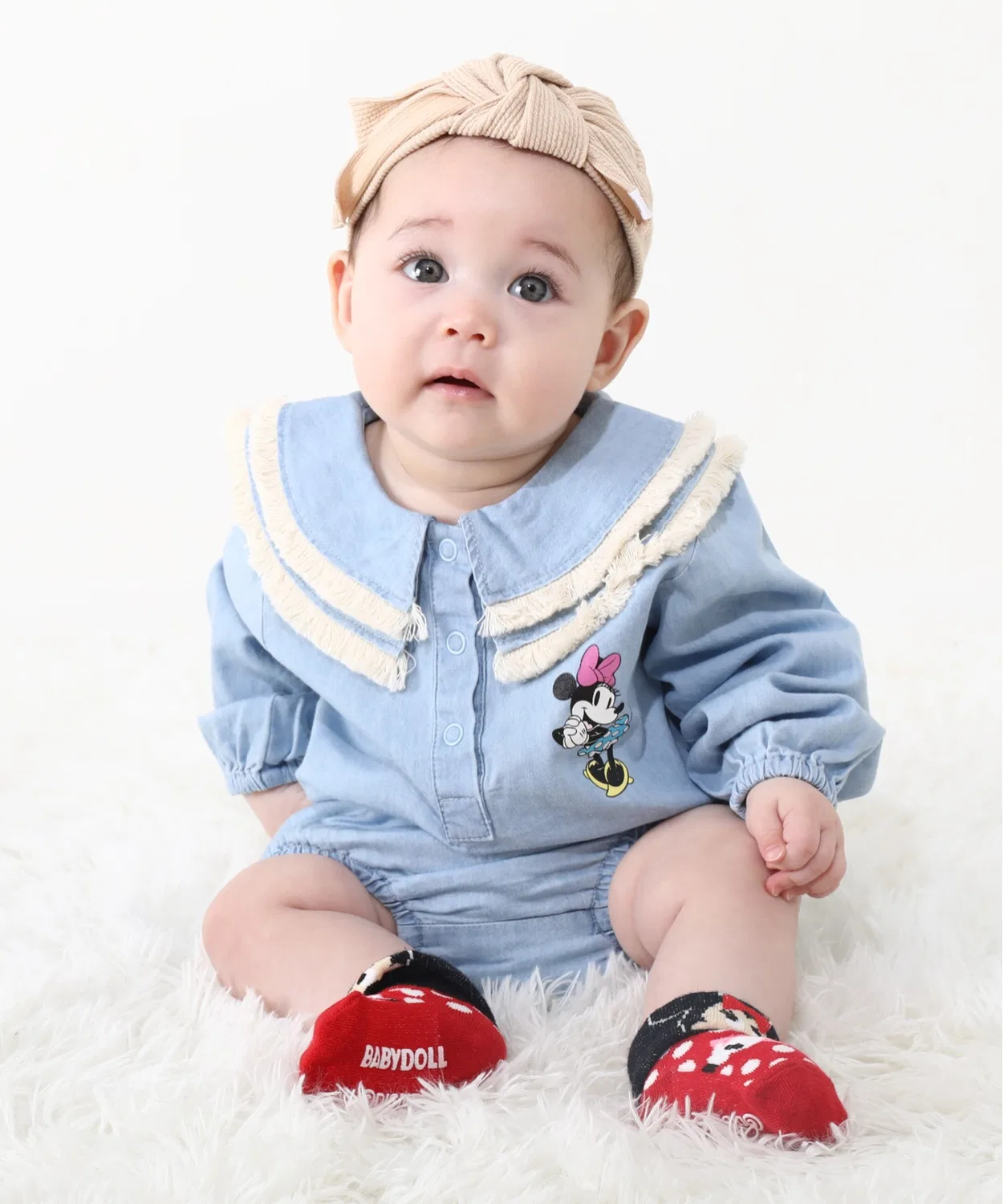 Детский джинсовый комплект BABYDOLL Disney с вышивкой, 2 предмета, 70-80 см, другой цвет