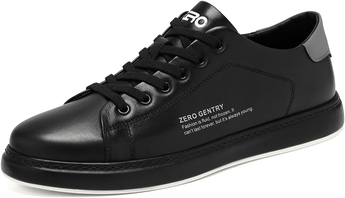 

Мужские кроссовки ZRO ручной работы с прок stitched премиальной кожи верхнего слоя, стиль американской уличной моды, низкие шнуровки, мягкая кожаная повседневная обувь, черный