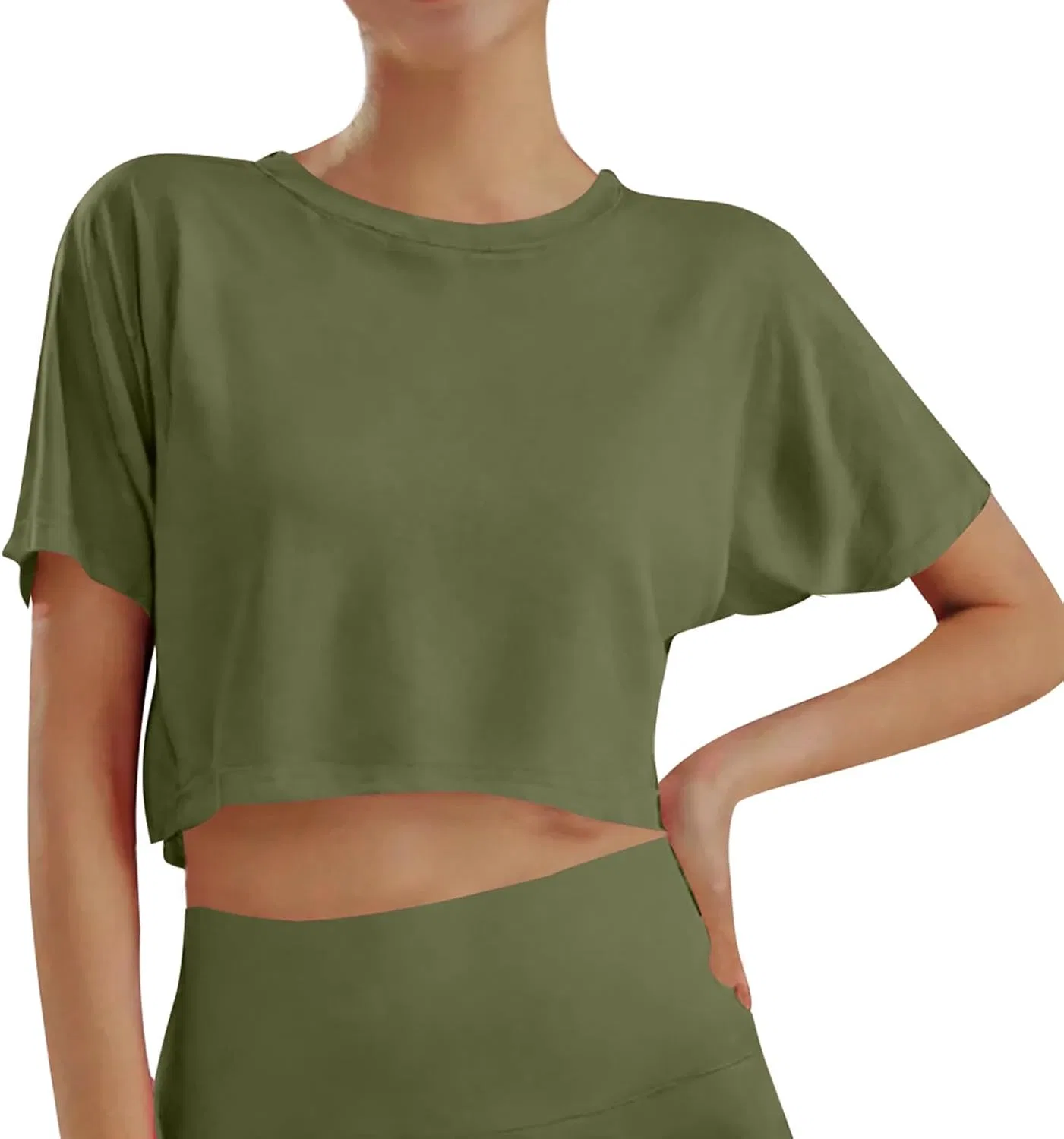 Детская футболка для активного отдыха, Athletic, Army Green, размеры 10-16 лет
