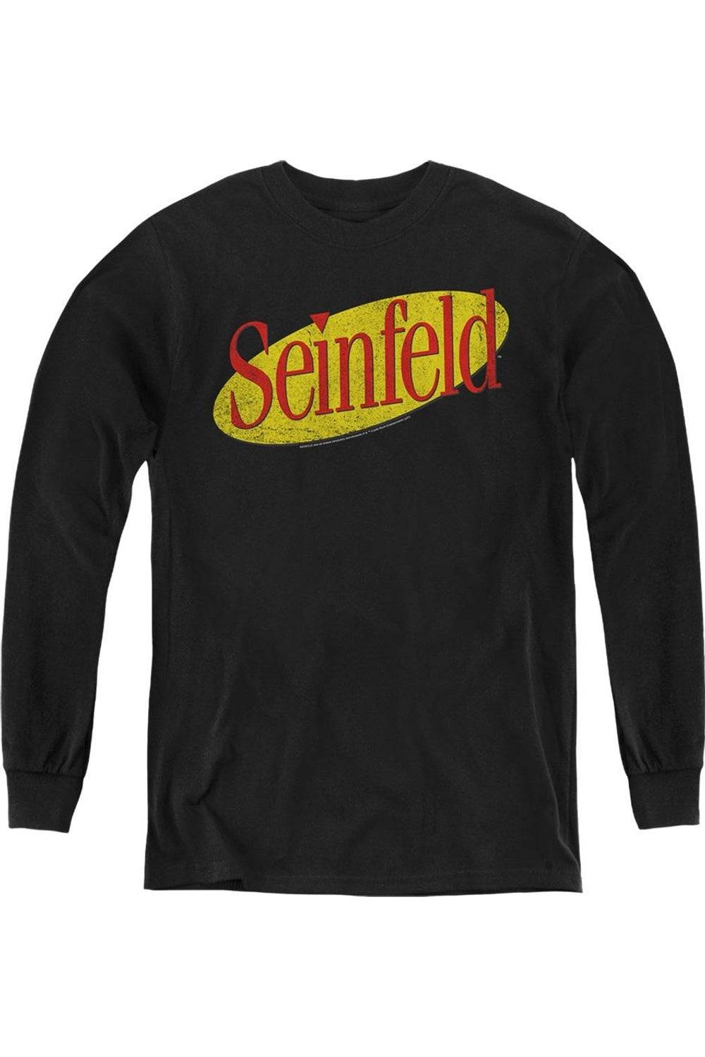

Seinfeld Свитшот с логотипом Seinfeld для молодежи с длинным рукавом Gildan, черный