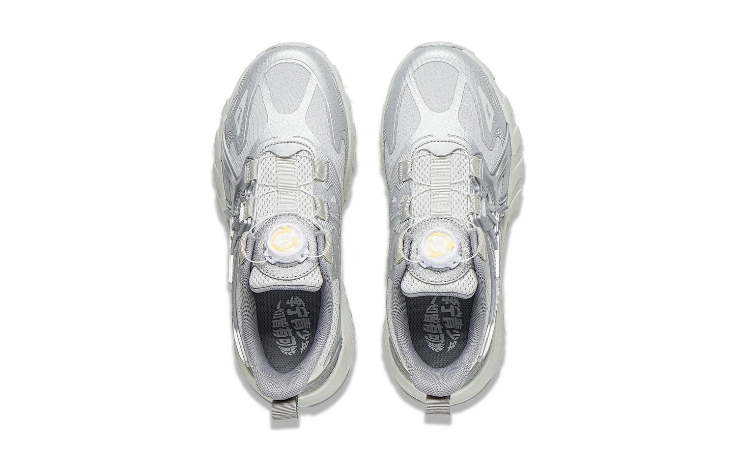 Кроссовки LINING YOUNG Sports Life Collection Kids Lifestyle Shoes GS Low-top Silver/microcrystalline Grey, серебряный — фото 4