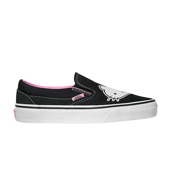 Классические слипоны Hello Kitty Розовый/Настоящий Белый Vans, розовый