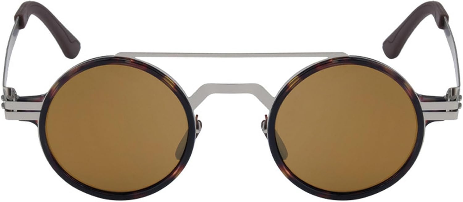 

Женские круглые солнцезащитные очки в маленькой металлической оправе, модель 2025, роскошные поляризованные солнцезащитные очки в винтажном стиле с двойным лучом mincl, Leopard Brown