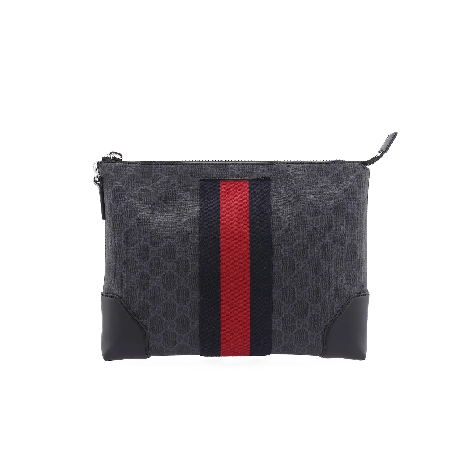 

Ophidia Canvas With Leather Clutch мужская черно-серая GUCCI