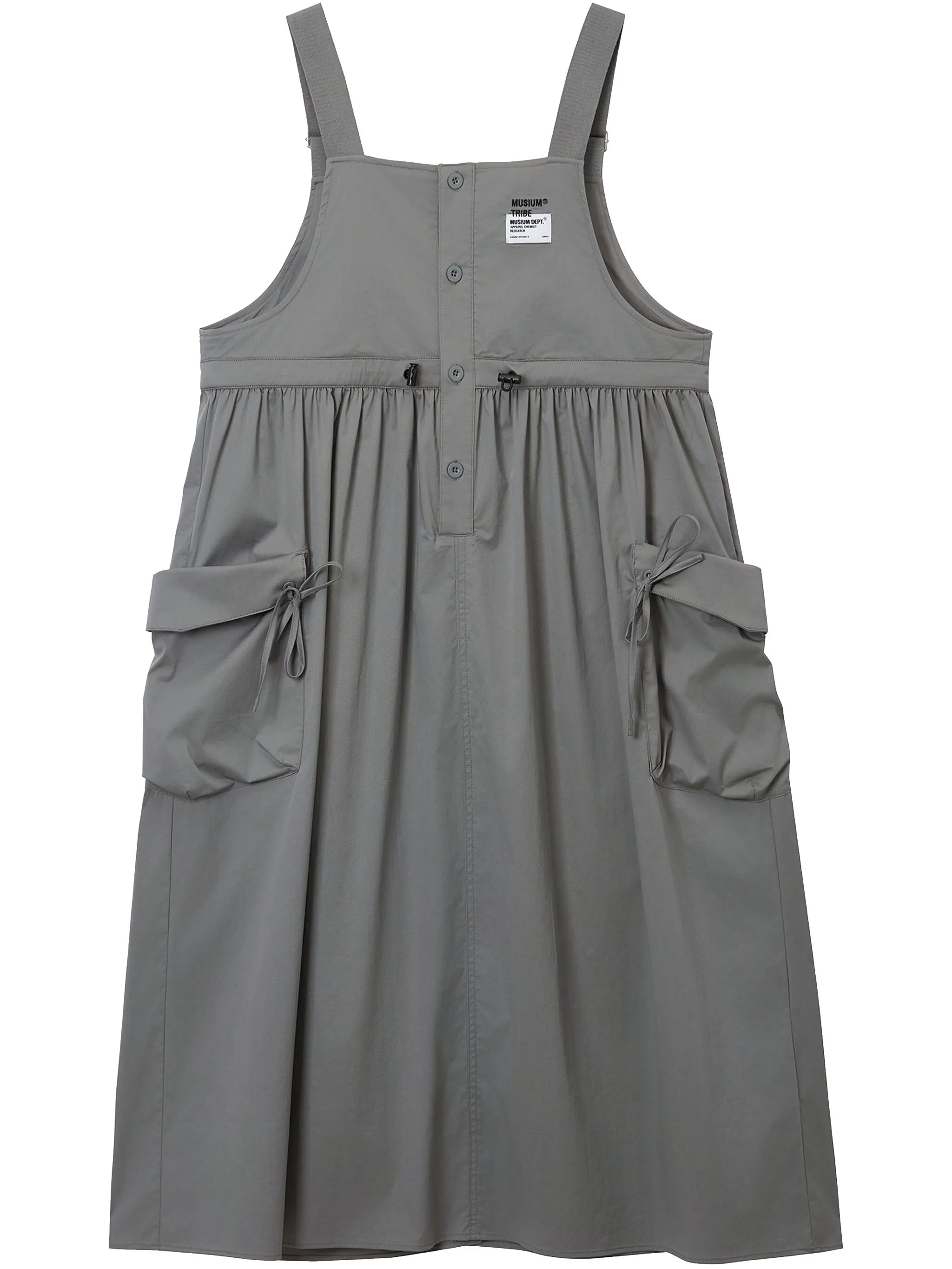 

Платье миди с нашивкой-логотипом Musium Div., серый