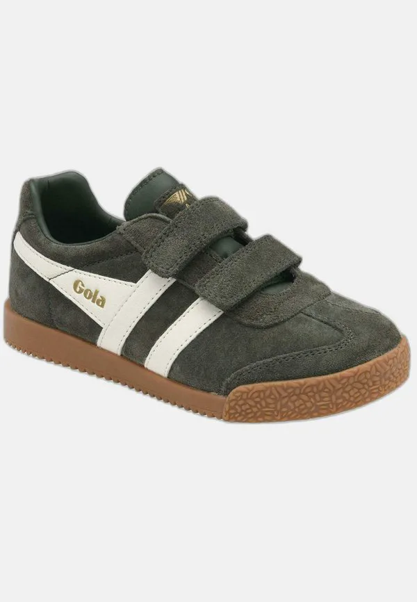 Низкие кроссовки harrier с ремешком Gola, Dark Khaki Off White Moody Orange — фото 4