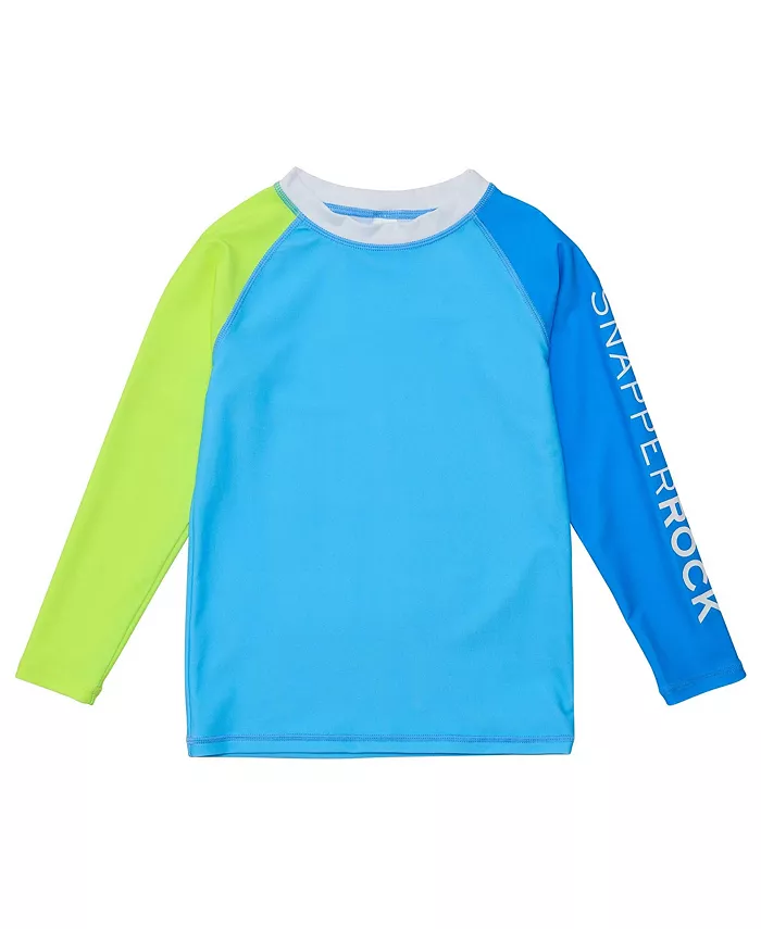 

Футболка с длинным рукавом Big Boys Citron Splash Colorblock для плавания Snapper Rock, синий
