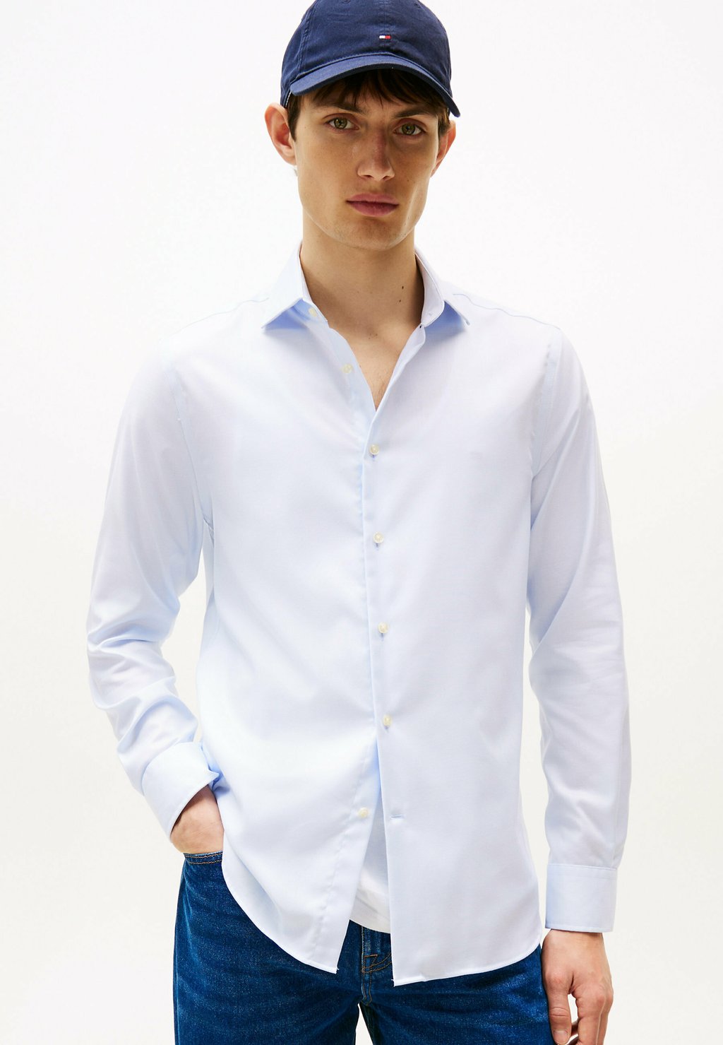 

Официальная рубашка SMART CASUAL TH FLEX Tommy Hilfiger, светло-голубой