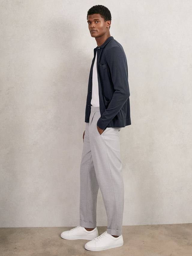 

Мюнхен рубашка на пуговицах из мериносовой шерсти Reiss, Midnight Navy