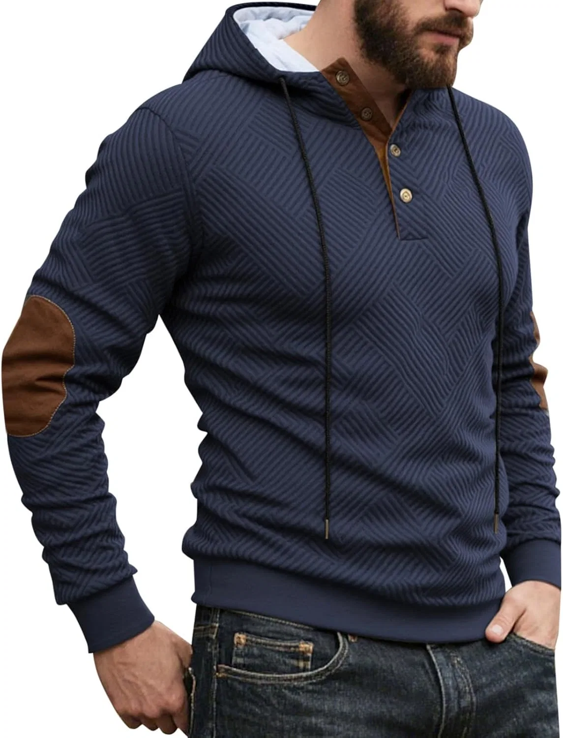 Худи мужское оверсайз с капюшоном, Generic, Navy