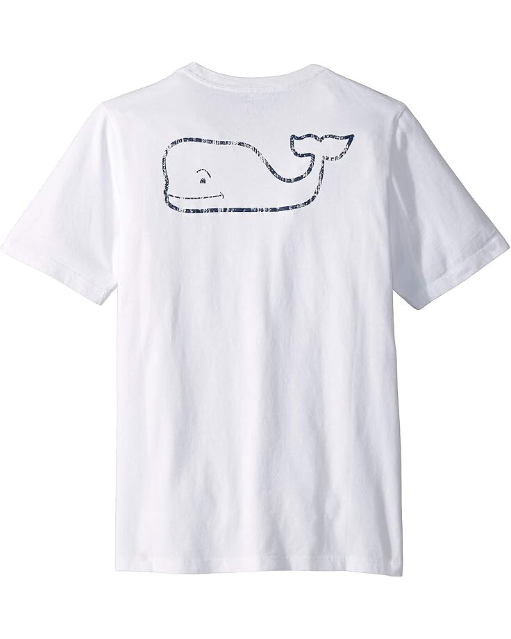 Толстовка Vineyard Vines Kids Short Sleeve Vintage Whale Pocket T-Shirt, цвет White Cap — фото 2