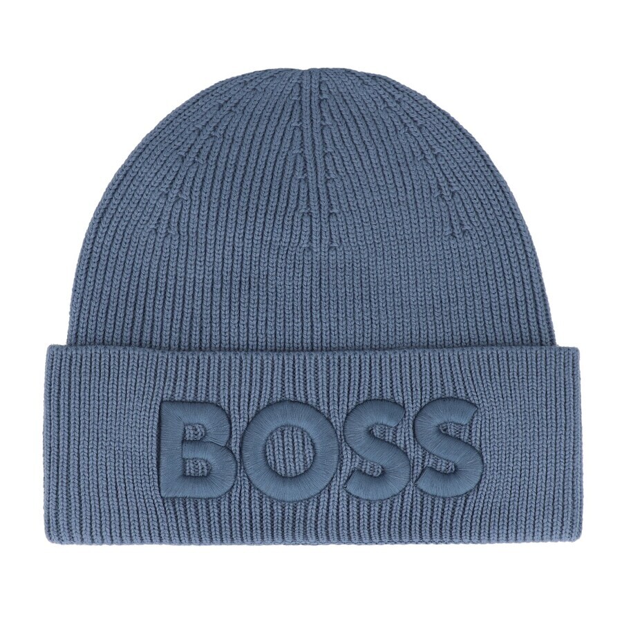 

Шапка BOSS Beanie Afox, синий