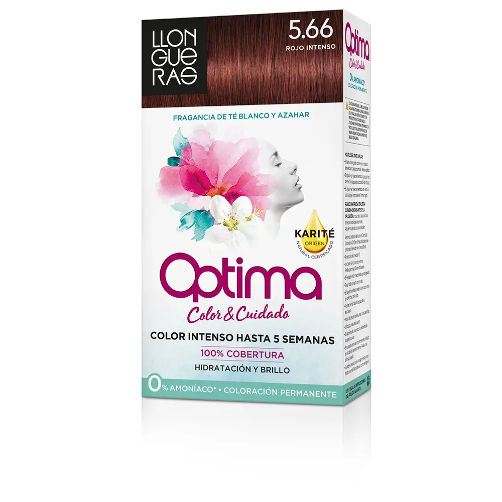 

Краска для волос Optima coloración permanente Llongueras, цвет 5.66-deep intense red, 1 шт.