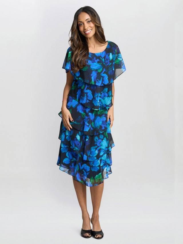 

Платье Matilda с цветочным принтом и ярусами Gina Bacconi, Multi