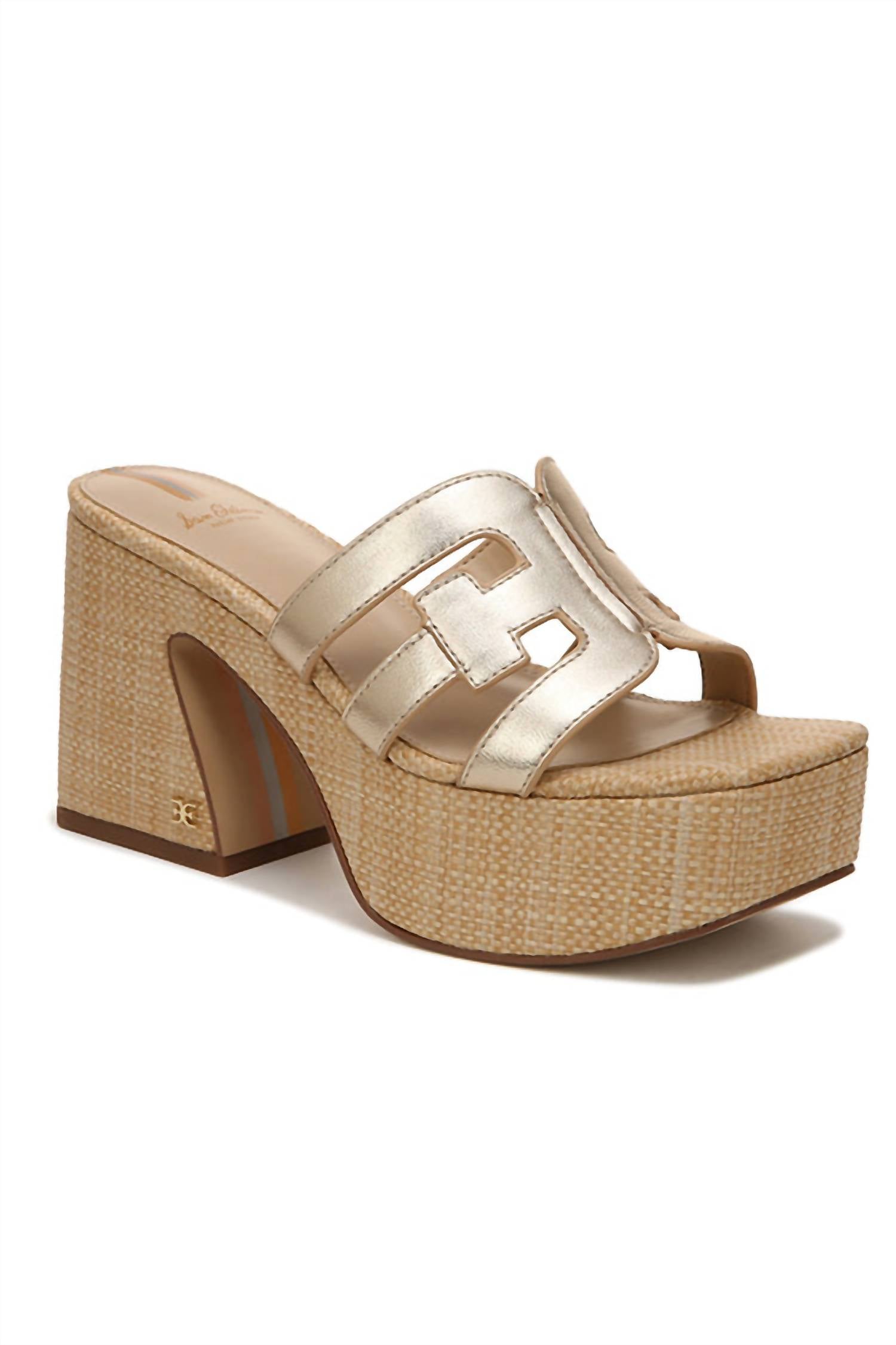 Женские сандалии Dev Platform с золотым листом Sam Edelman, золотой