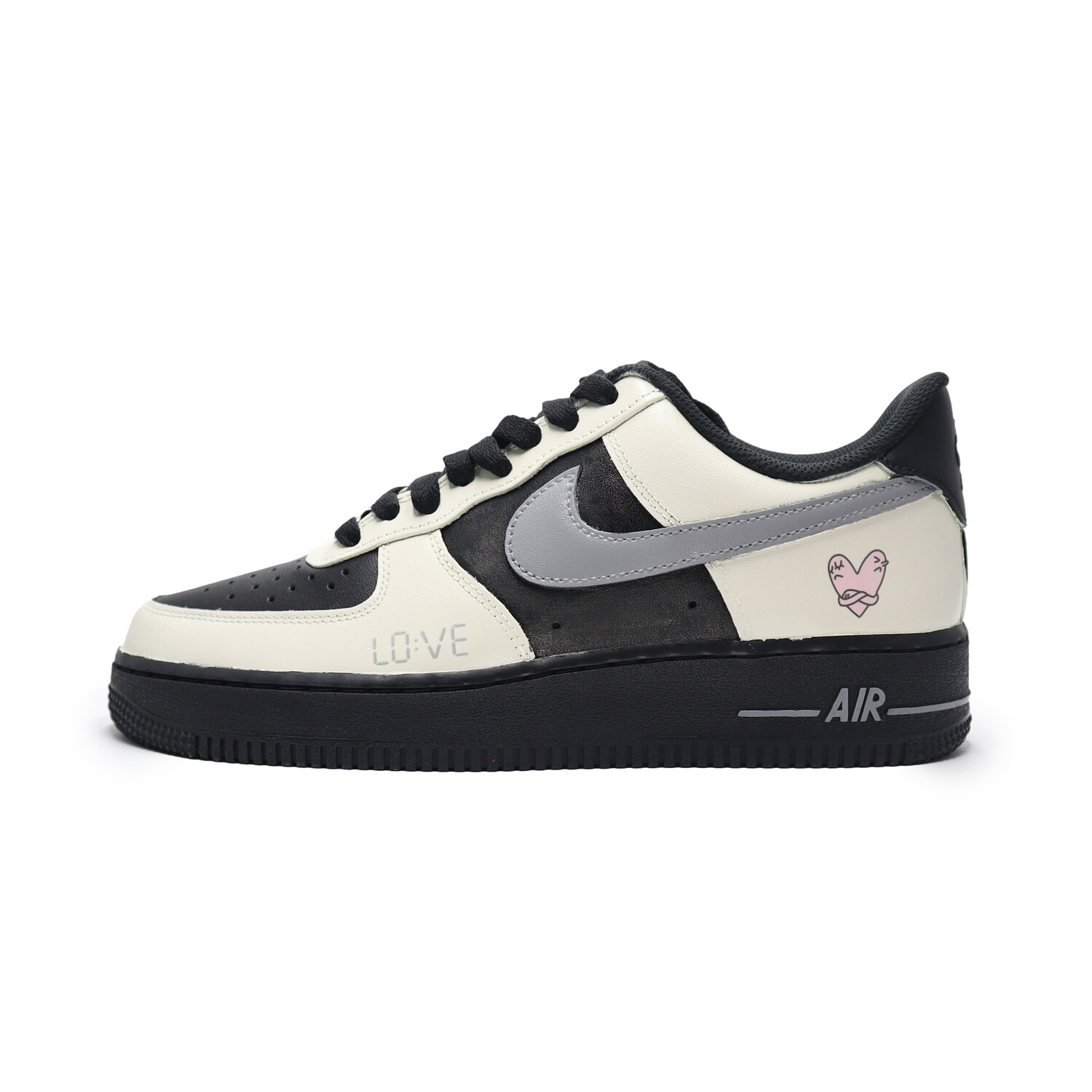 

Кроссовки Nike Air Force 1 Skateboarding Shoes Men Low-top Black/white/gray, черный