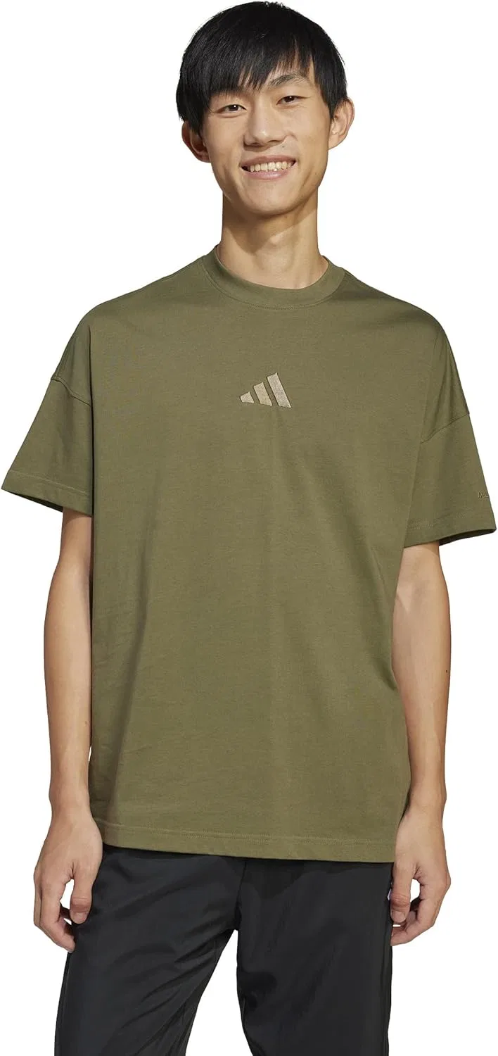 Футболка свободного кроя adidas, цвет Olive Strata