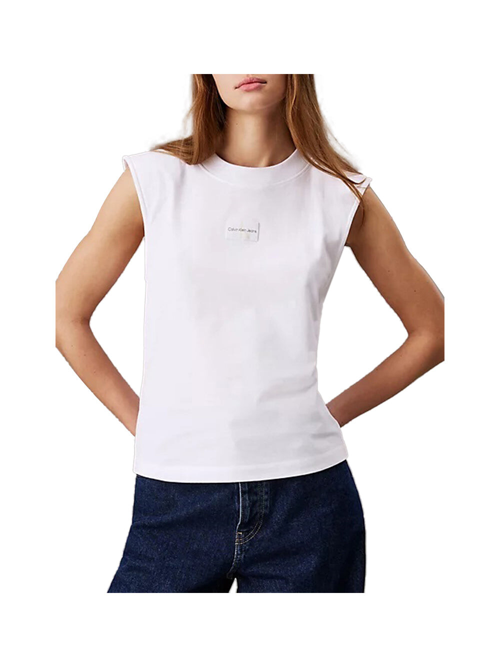 

Белая женская футболка Calvin Klein