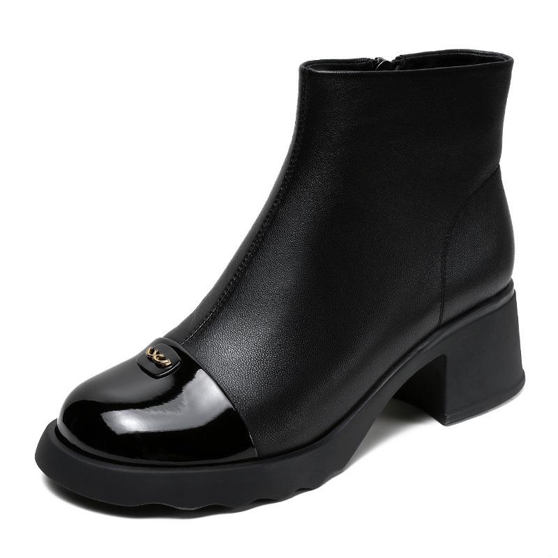 Devanro Черные женские ботильоны, цвет Black