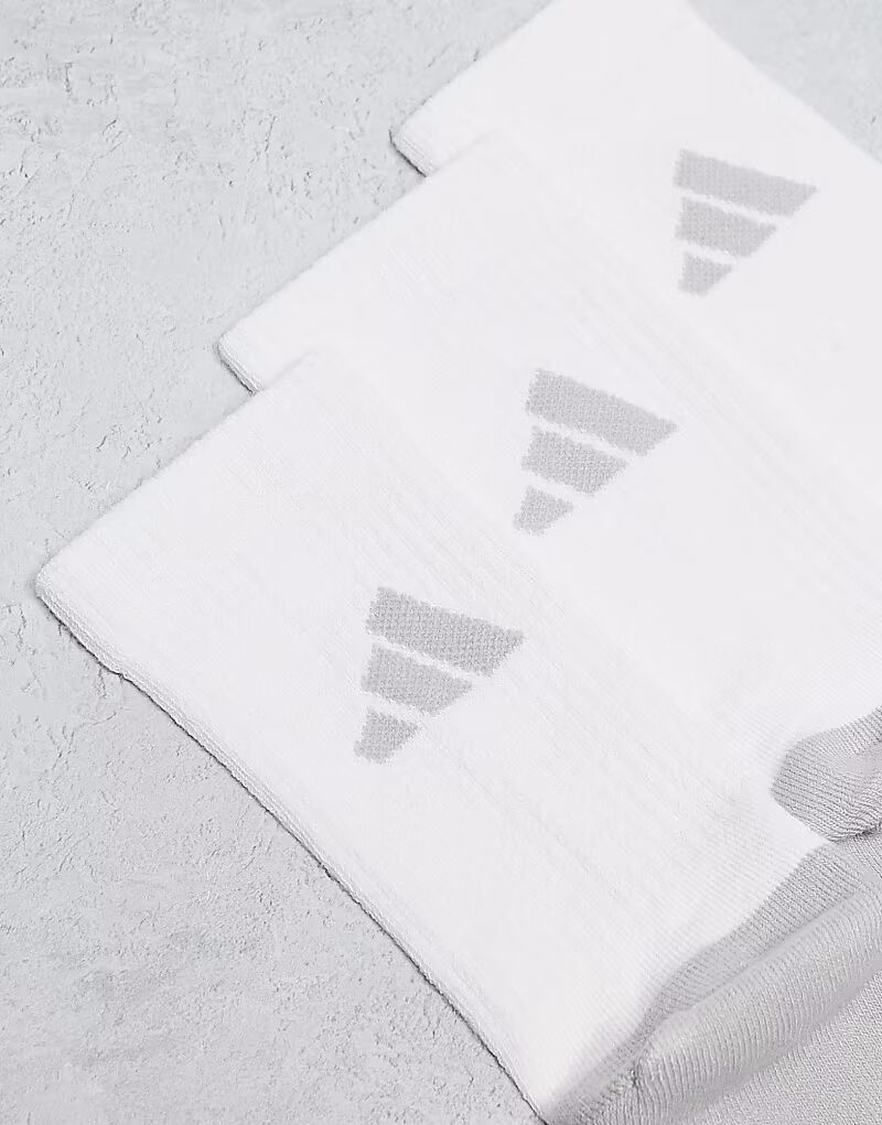 Носки Adidas Running Essentials Crew в белом и сером цветах, 3 упаковки Adidas Performance — фото 2