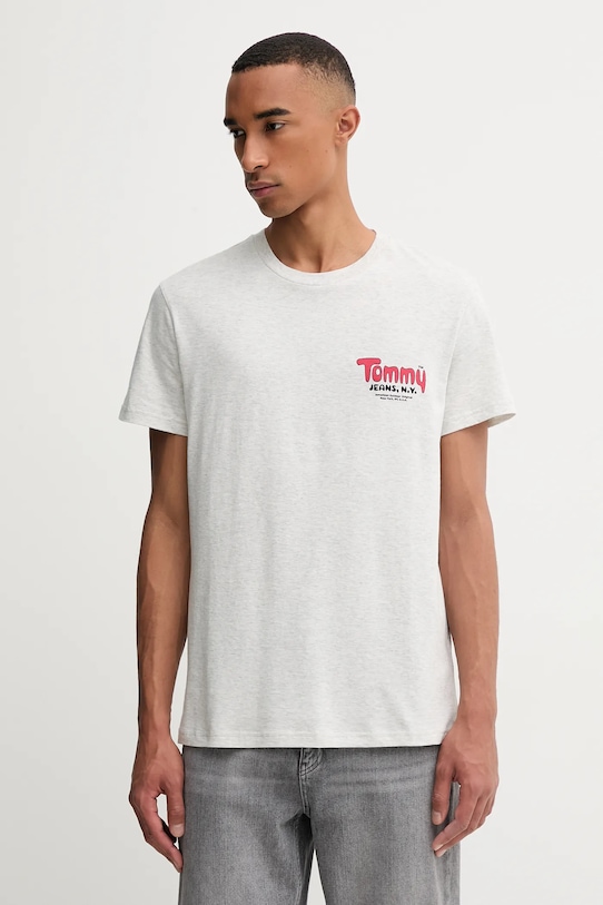 

Хлопковая футболка Tommy Jeans, серый