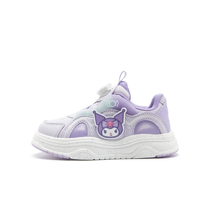 Hello Kitty кроссовки низкие с амортизацией, дышащие, легкие, устойчивые к ударам и истиранию Sanrio, Kuromi-Beige/Pink Purple