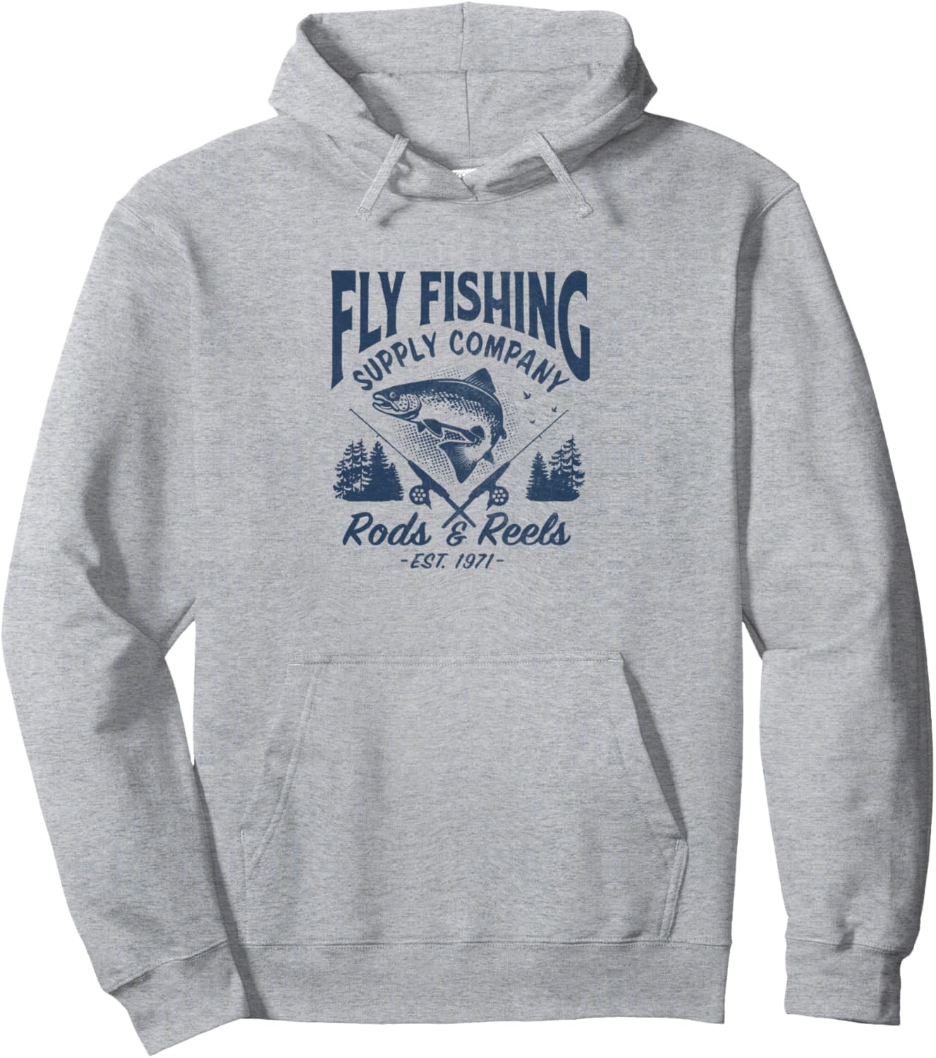 

Толстовка с капюшоном от компании Fly Fishing Rods & Reels Supply Company, серая Trendy Apparel