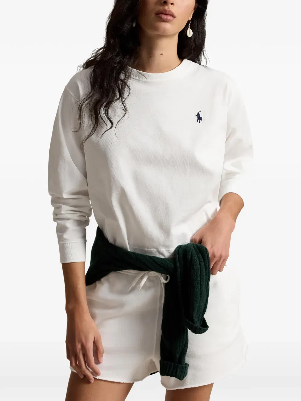 Футболка с длинными рукавами и логотипом Polo Ralph Lauren, белый