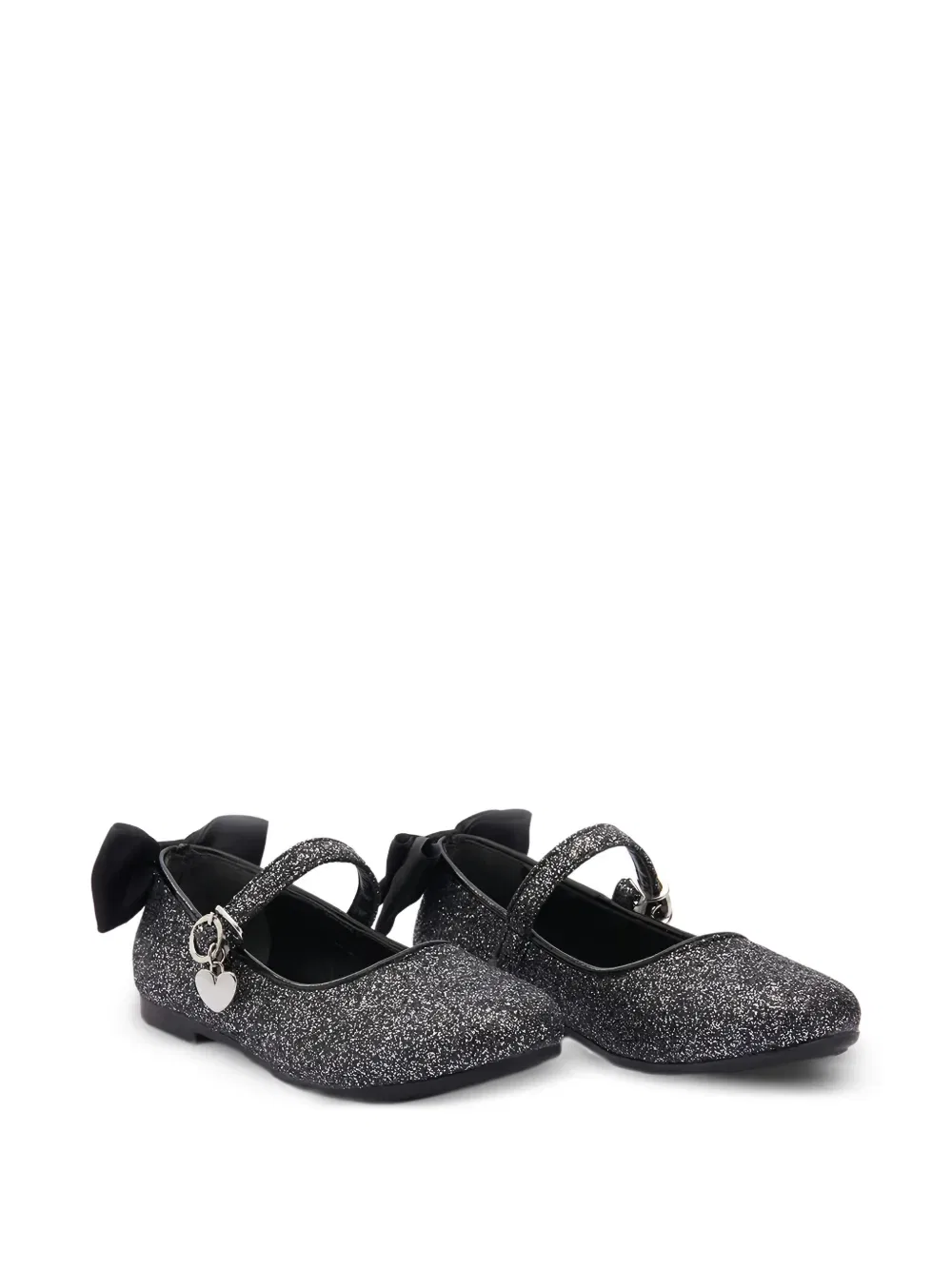 Балетки с блестками La Perla Kids, черный