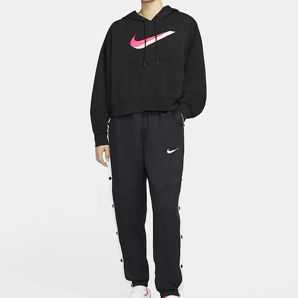 Толстовка Nike Sportswear Icon Clash Fleece Hoodie 'Black', черный — фото 3