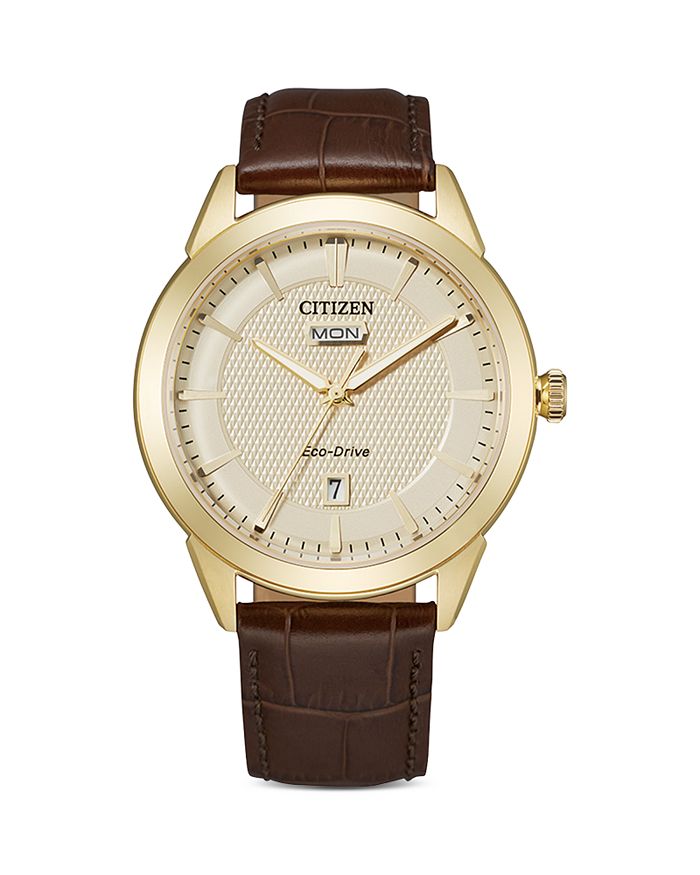 

Часы Citizen Eco-Drive Corso, 40 мм, коричневый/бежевый