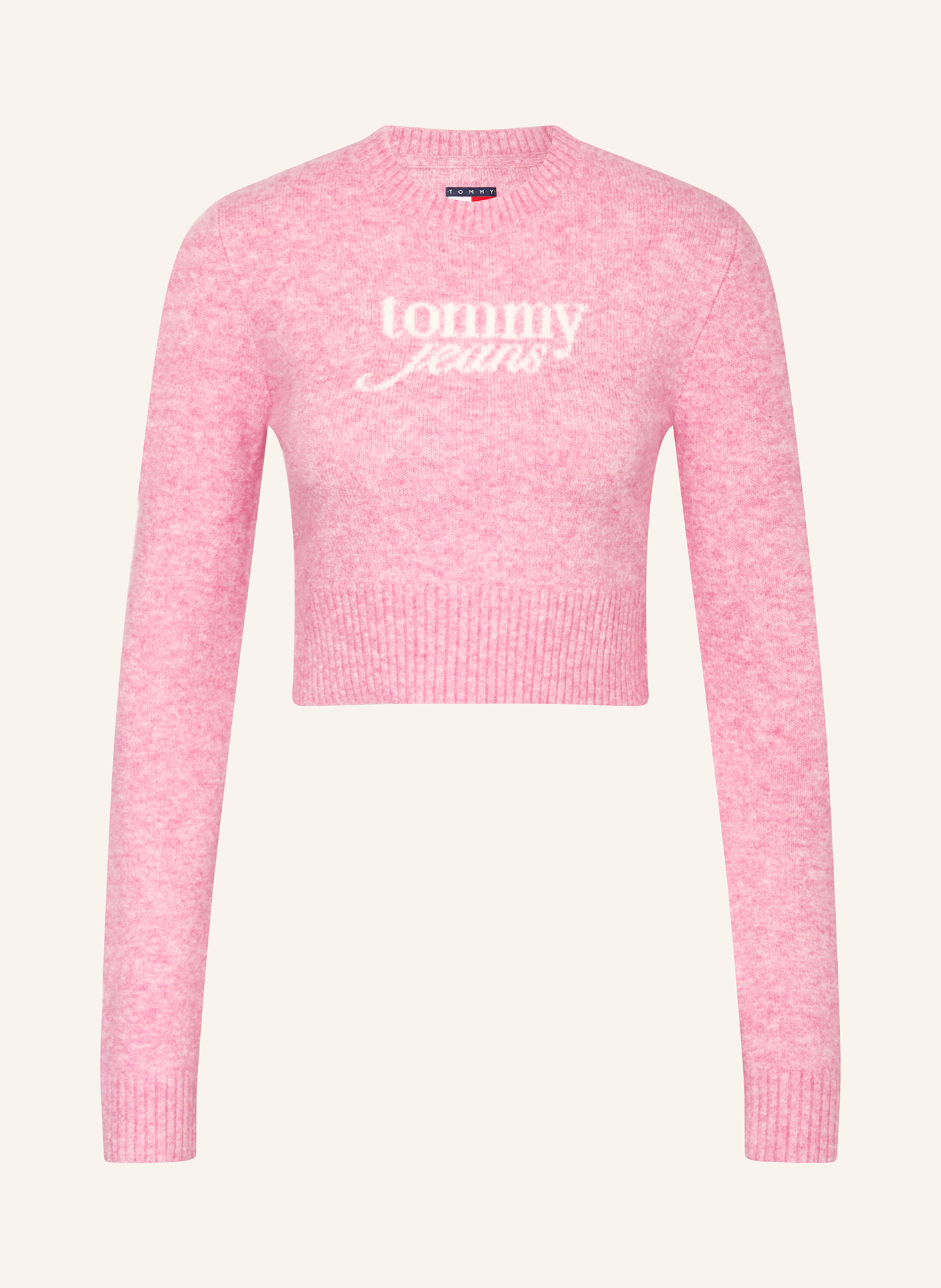 

Укороченный свитер Tommy Jeans, розовый