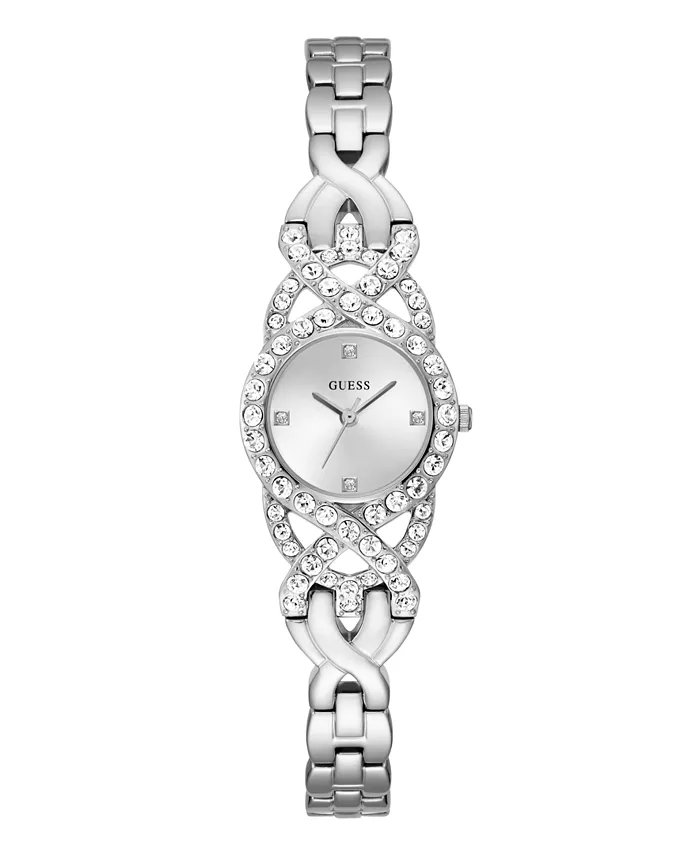 

Женские аналоговые часы со стальным серебристым корпусом 23 мм GUESS