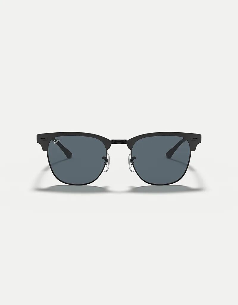 

Солнцезащитные очки Ray-Ban Clubmaster с синими линзами в черном цвете